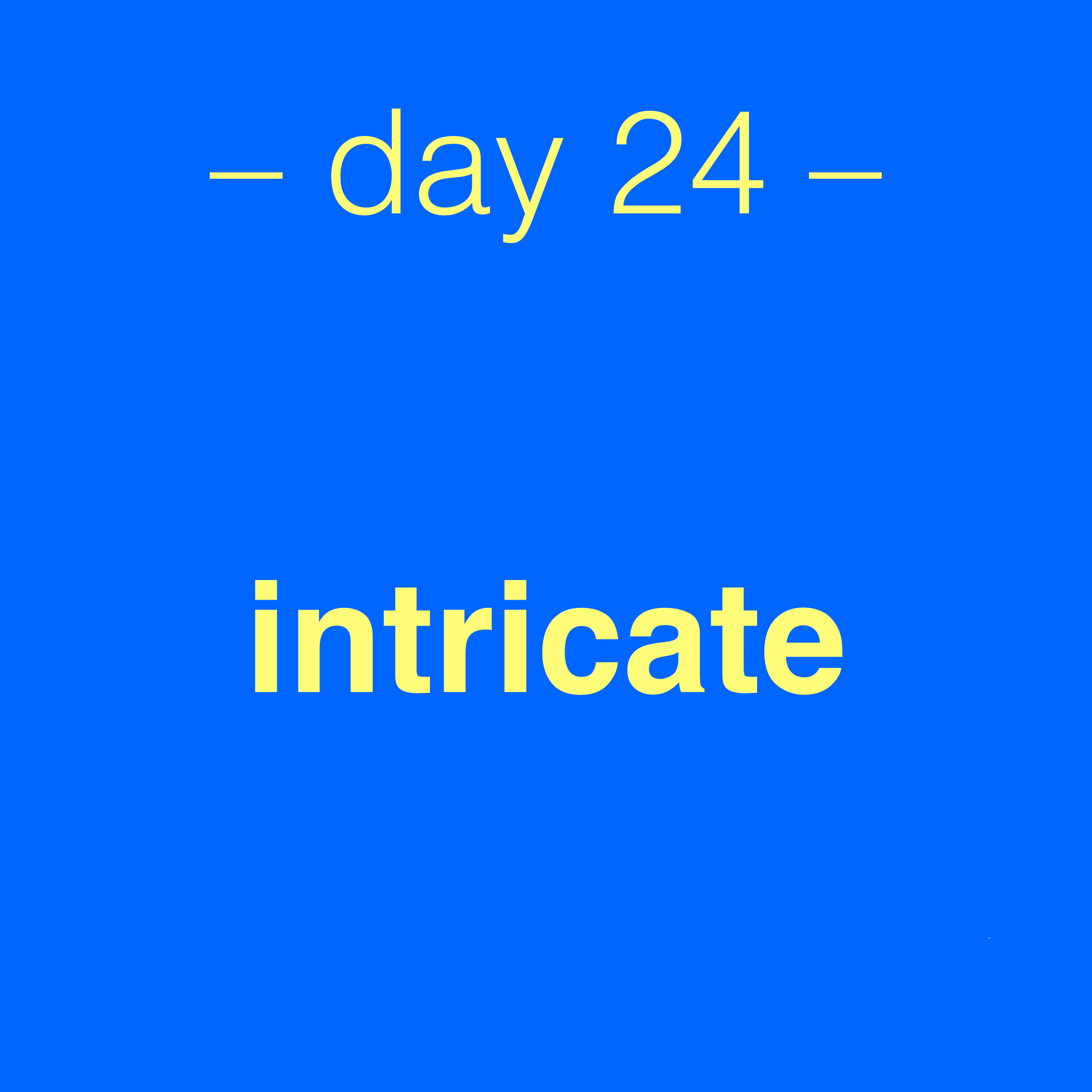 Challenge graphic: day 24 intricate