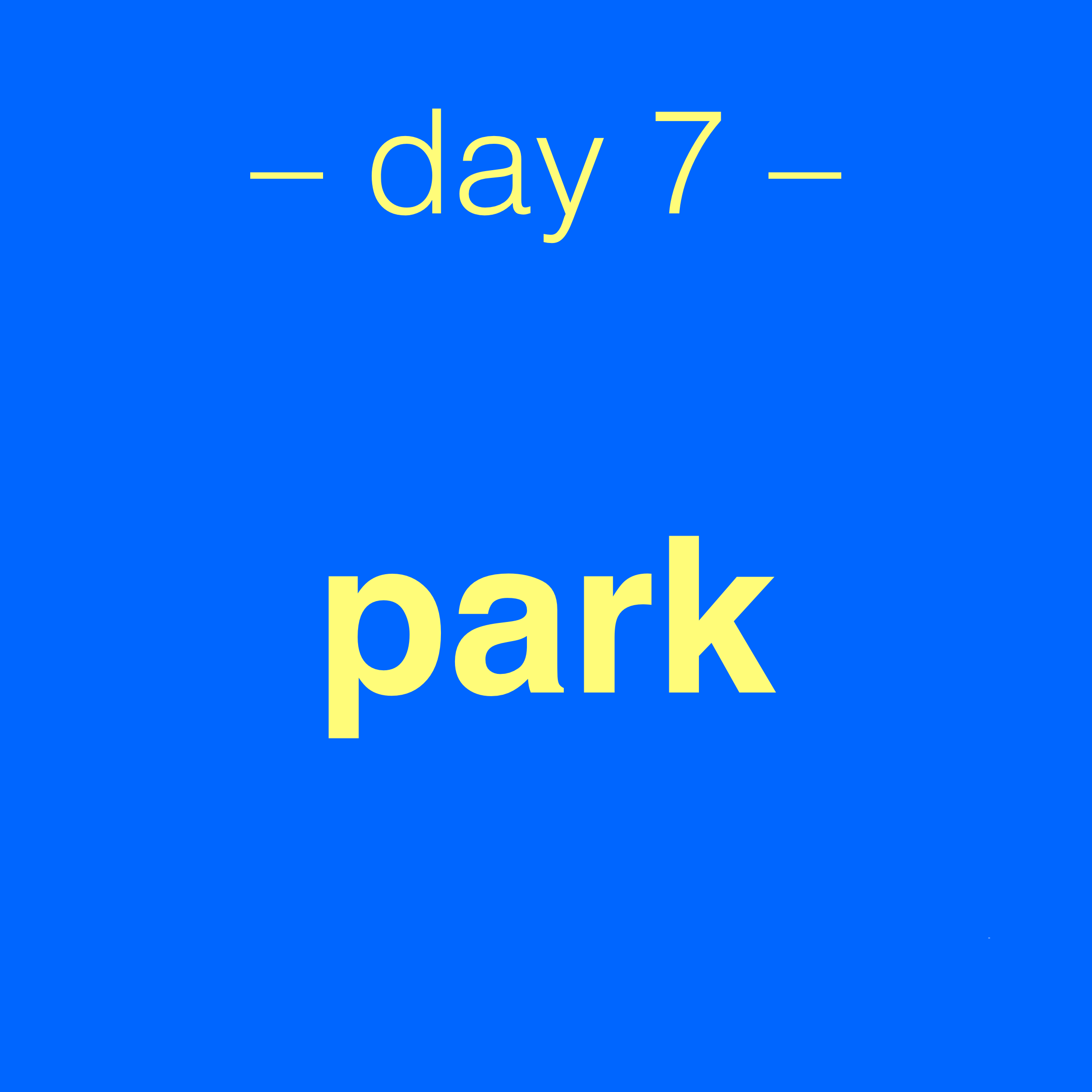 Day 7: park graphic